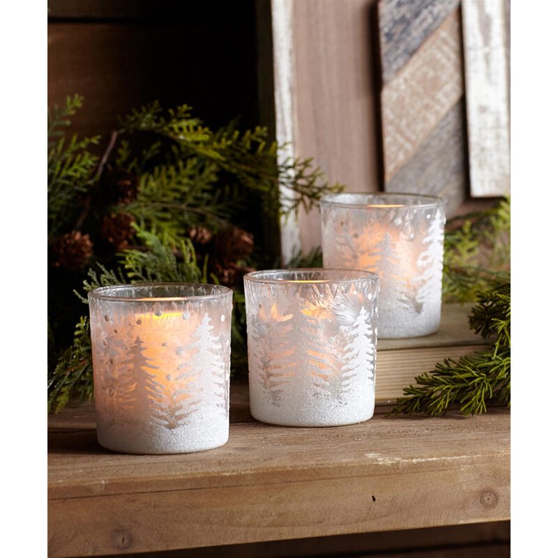 Set of 12 Tree Votive Holders for Holiday and Home Décor