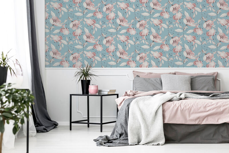 Lillian Pink Floral Wallpaper image number 1