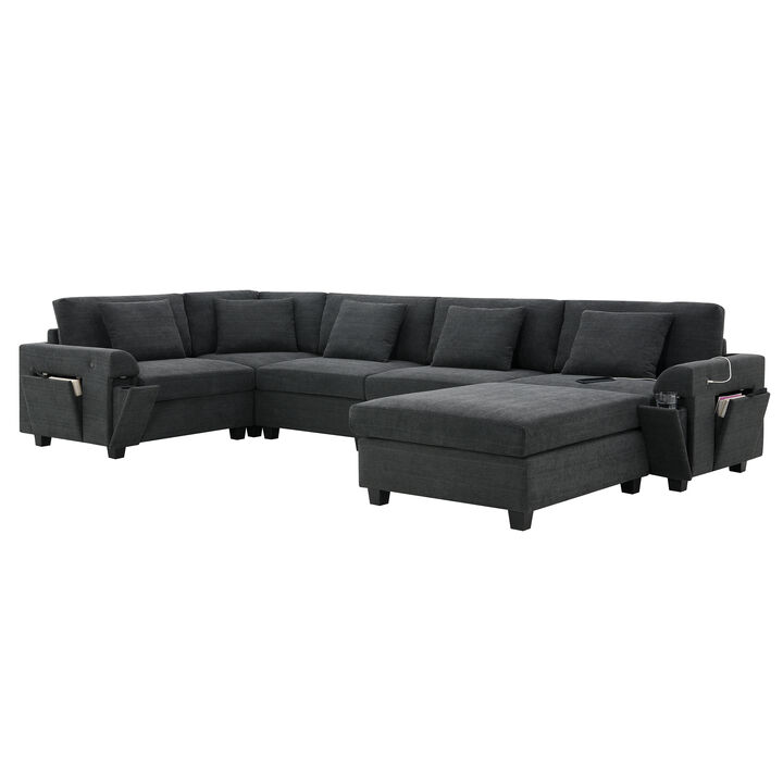 Skefzu U Shaped Sectional Sofa