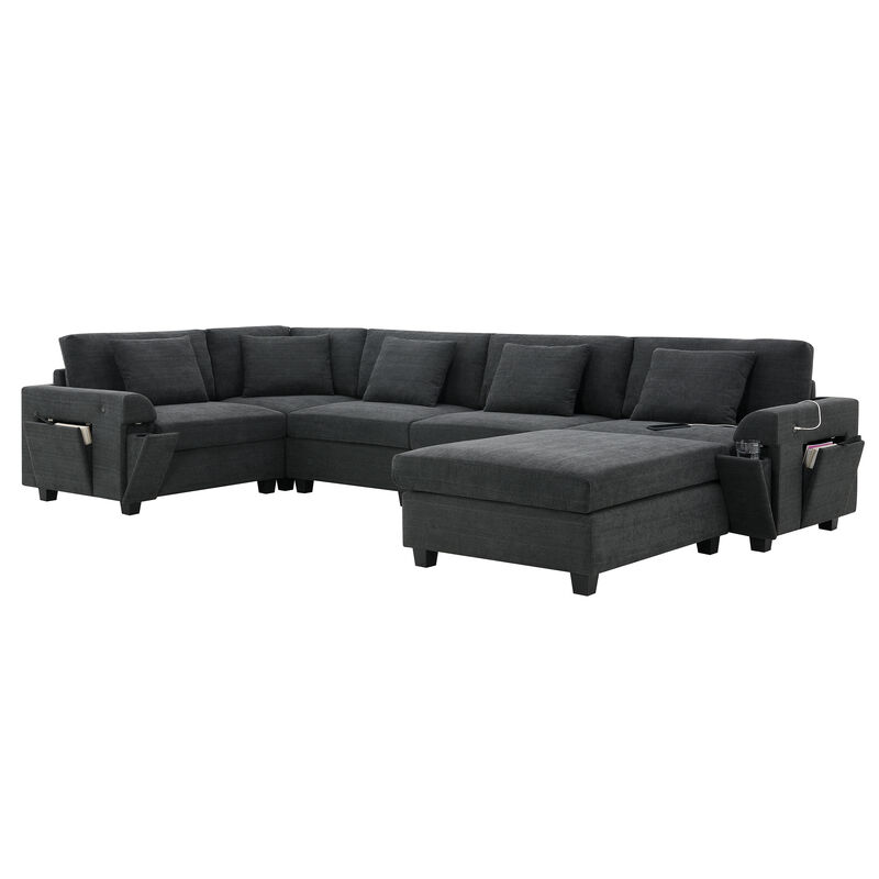 Skefzu U Shaped Sectional Sofa image number 0