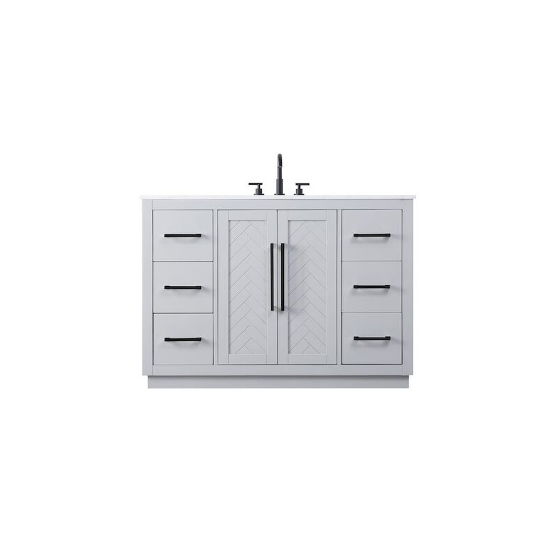 Elegant Kitchen and Bath 48 inch Single Bathroom Vanity in Grey