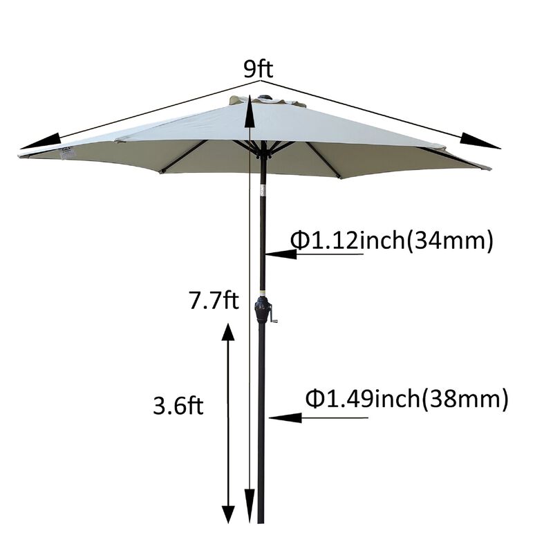 9FT Umbrella  Frozen Dew image number 4