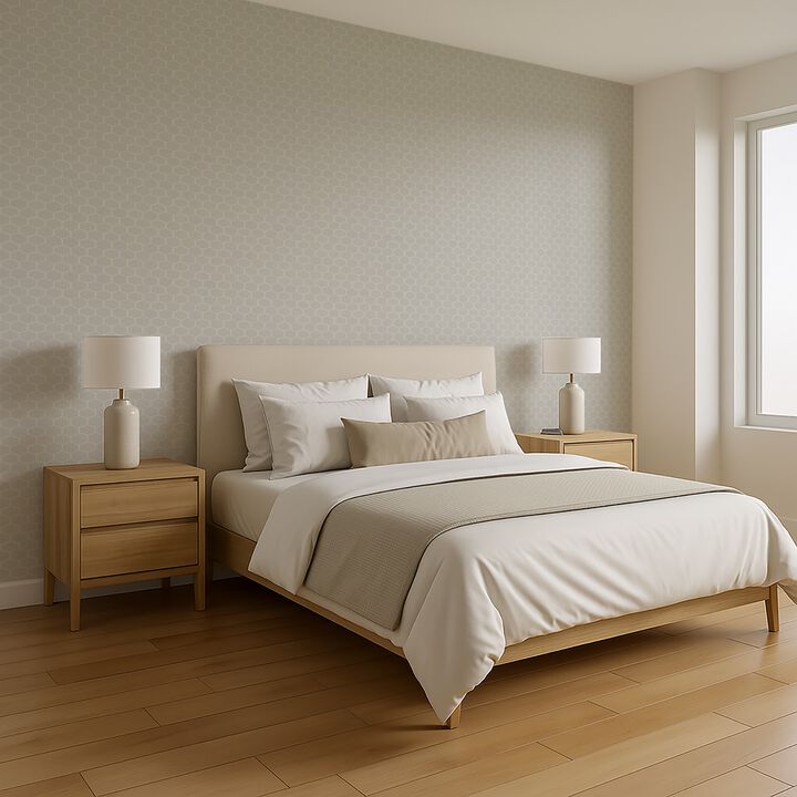 Striped Hexagonal Mosaic Peel and Stick Wallpaper