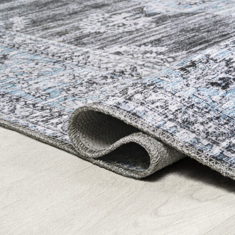 Bausch Bohemian Distressed Chenille Machine-Washable Area Rug