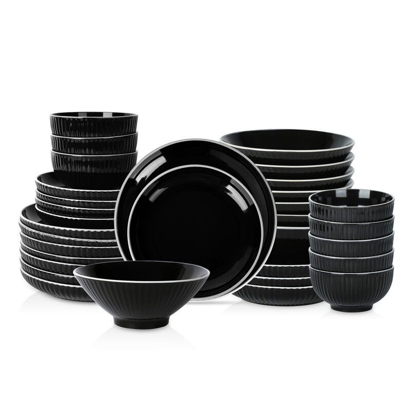 Christian Siriano Lustra Stoneware 32 Piece Dinnerware Set