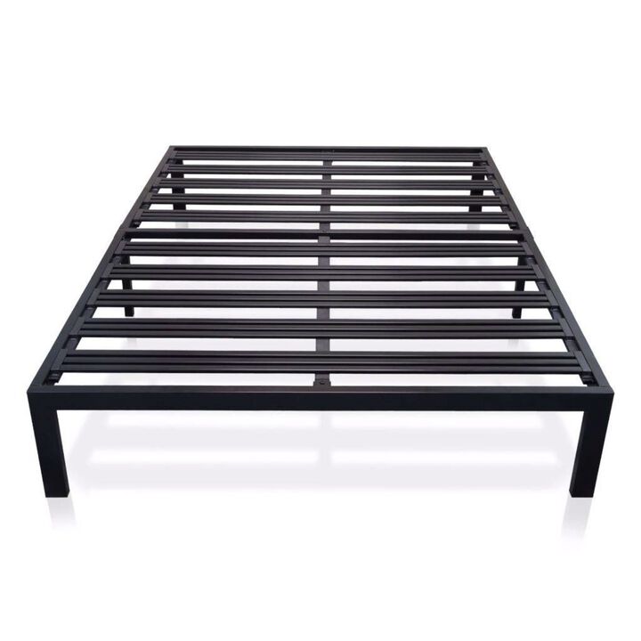 QuikFurn California King Metal Platform Bed Frame with Heavy Duty Slats