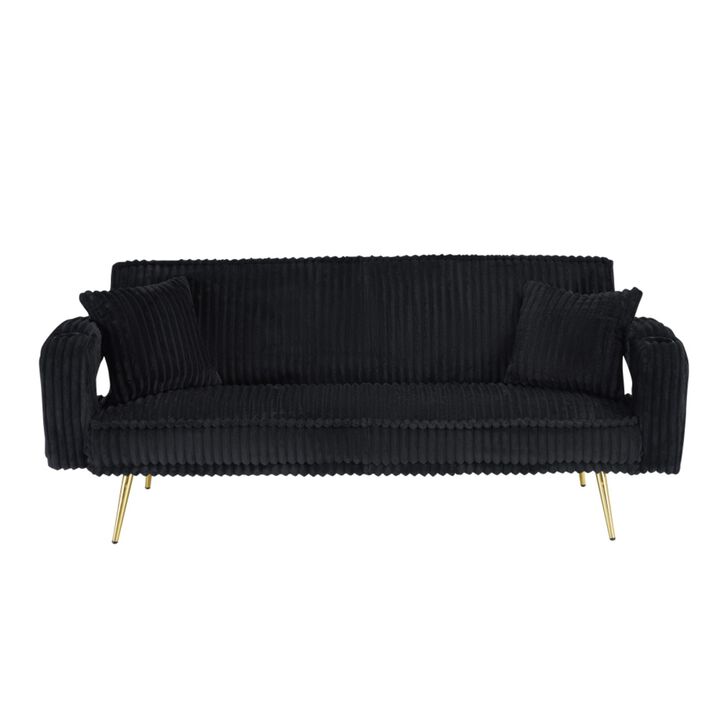 Durp 74 Inch Corduroy Sleeper Sofa Bed