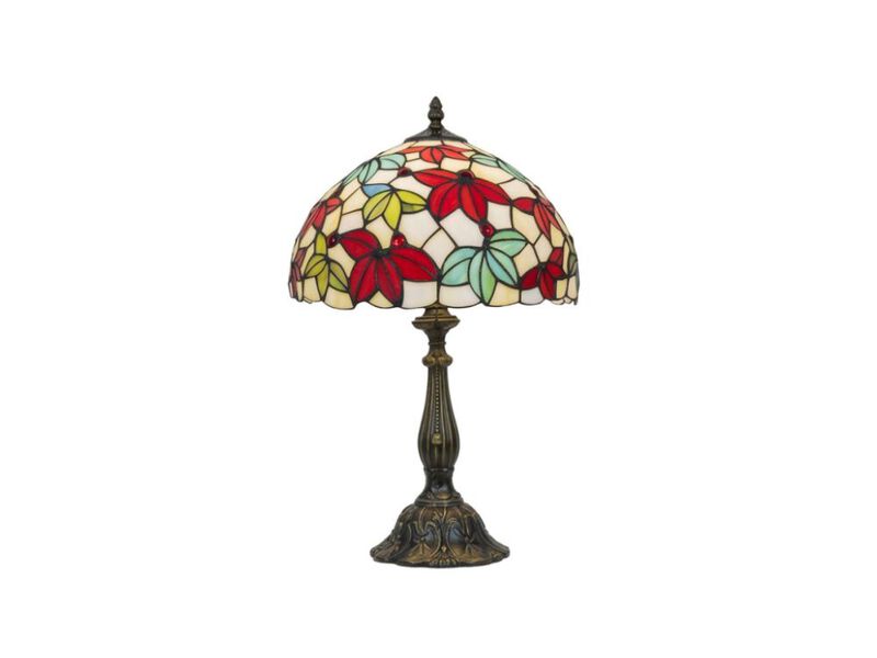 Tiffany Style Stained Glass Table Lamp For Living Room Bedroom Office White image number 0