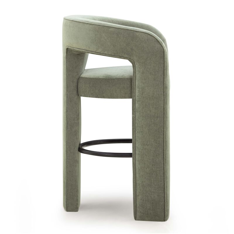 Tov Furniture Malone Green Perfomance Fabric Bar Stool image number 3