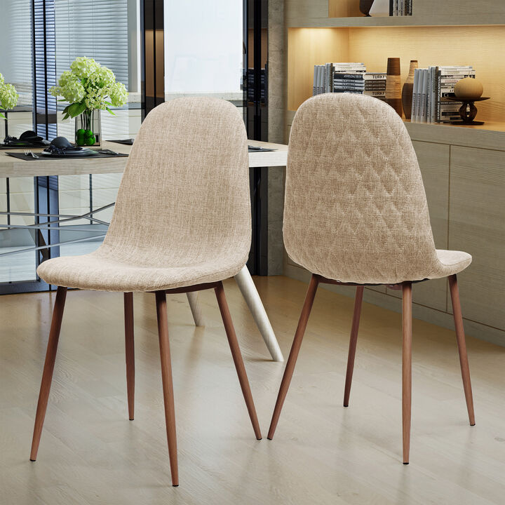 Merax Modern Fabric Dining Chairs 2 Pcs