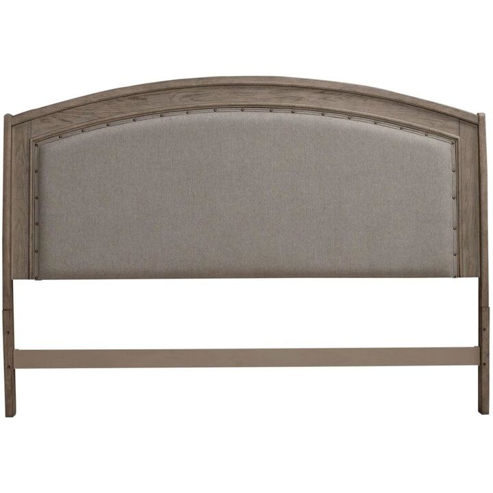 Liberty Furniture Avalon Queen Upholstered Headboard with Oak Wood Frame  - Burnished Beige