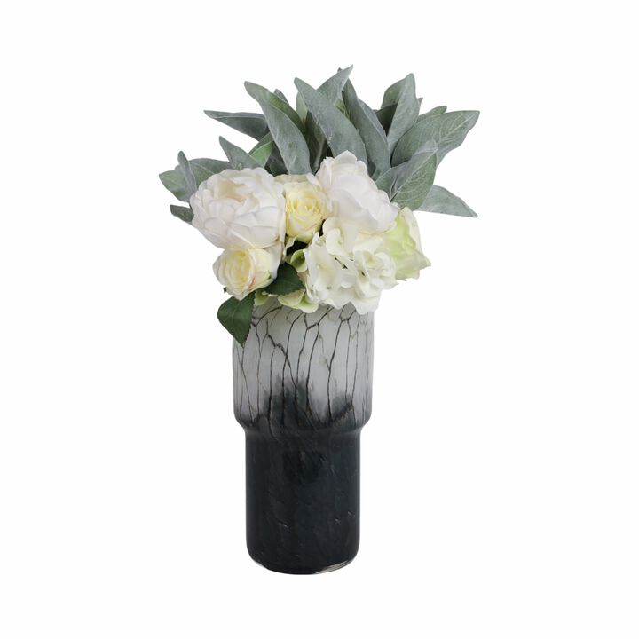12x6" Abstract Glass Vase