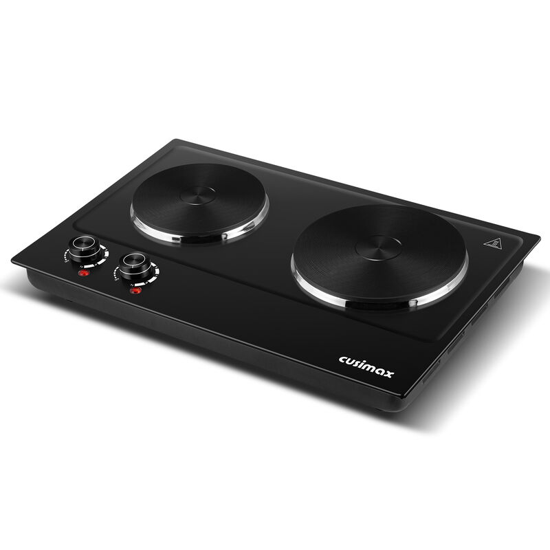 Cusimax Hot Plate, 1800W Electric Burner Double Hot Plate for Cooking Countertop Burner with Adjustable Temperature Control, Portable Cooktop image number 0