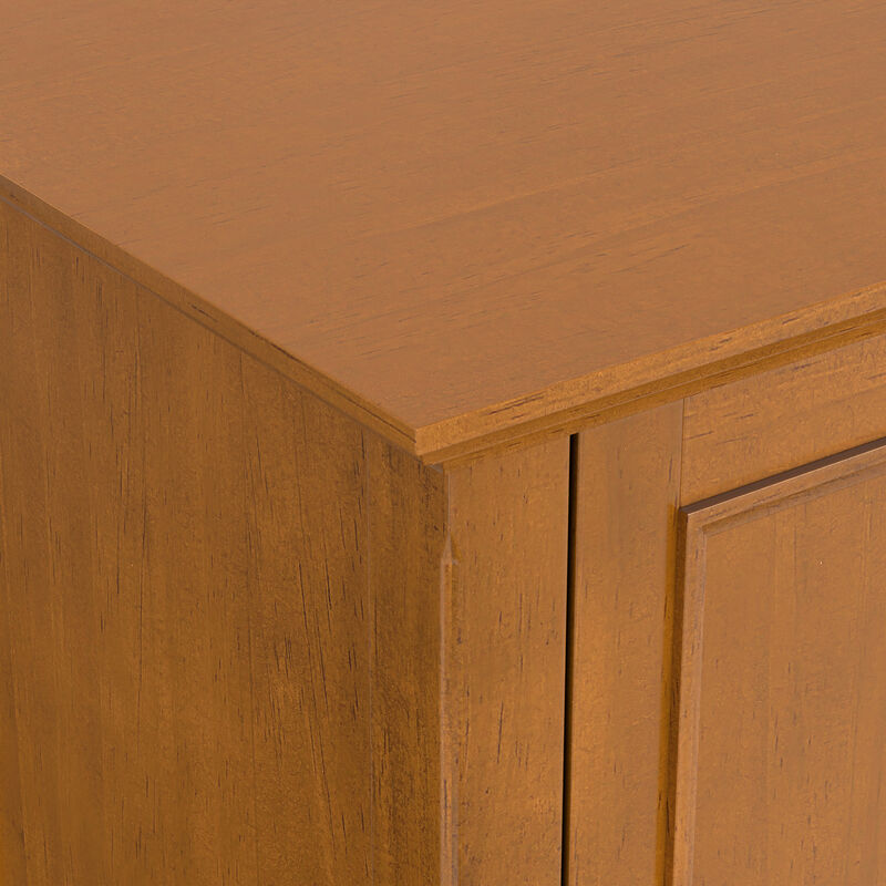Amherst 72 inch Wide Solid Wood Transitional TV Stand in Light Golden Brown image number 7