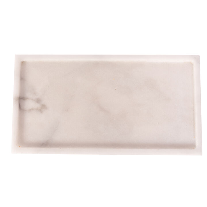 Saboga Home&trade; Rectangular Marble Tray