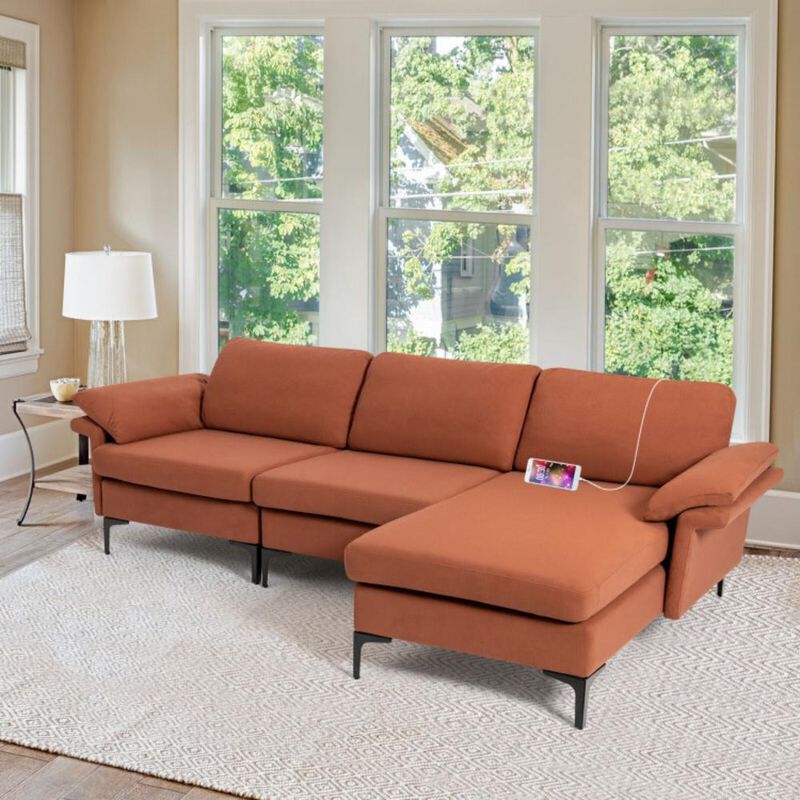 Hivvago Extra Large L-shaped Sectional Sofa with Reversible Chaise