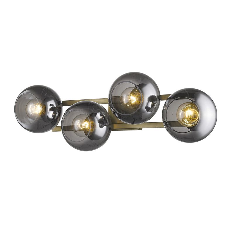 Hivvago Lunette 4-Light Aged Brass Sconce