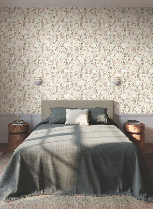 Avril Chinoiserie Coral Wallpaper (Set of 2)