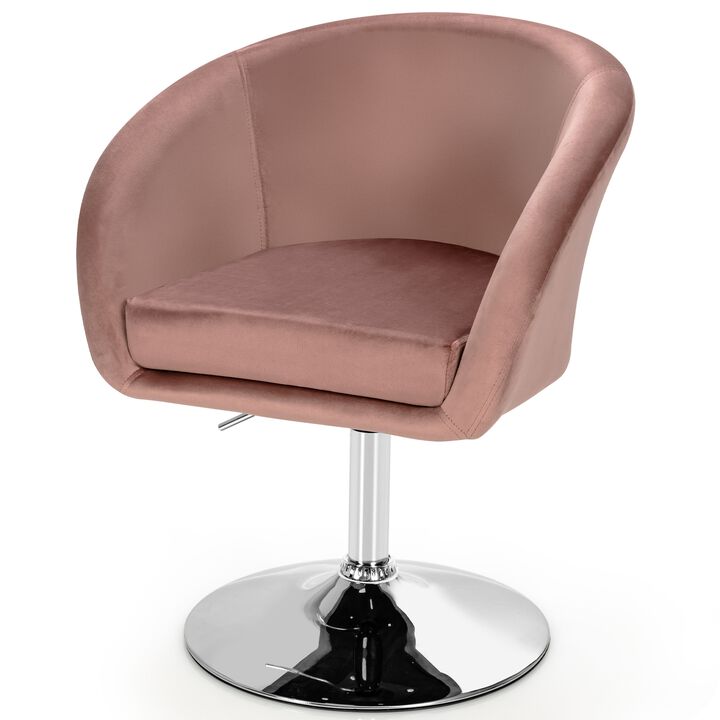 360-Degree Swivel Accent Chair with Round-Back