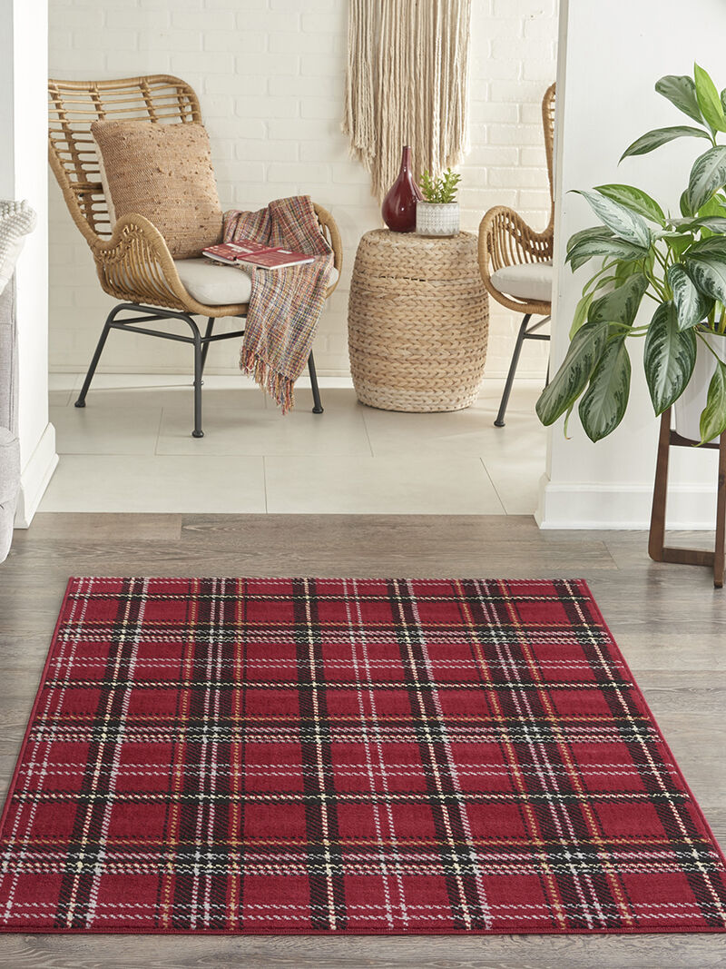 Grafix GRF03 Red 3'9" x 5'9" Rug