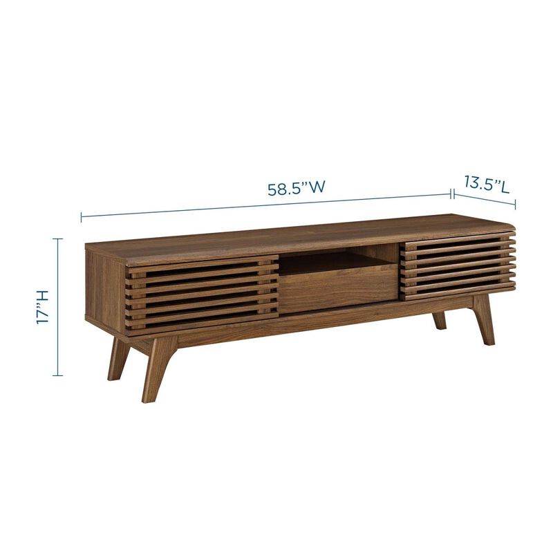 Render 59? TV Stand, Walnut-Benzara image number 6