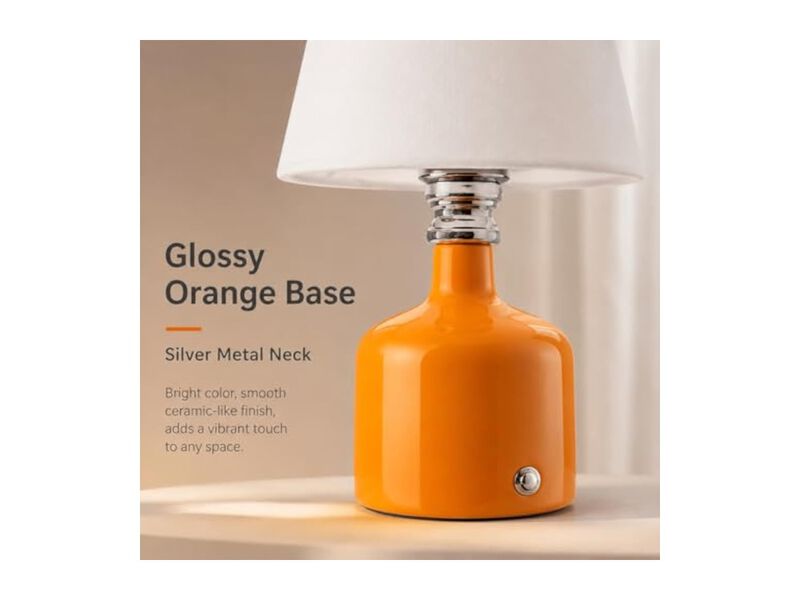 Rechargeable Cordless Dimmable Modern Desk Lamp For Bedroom Bedside Desk 5000mAh image number 2