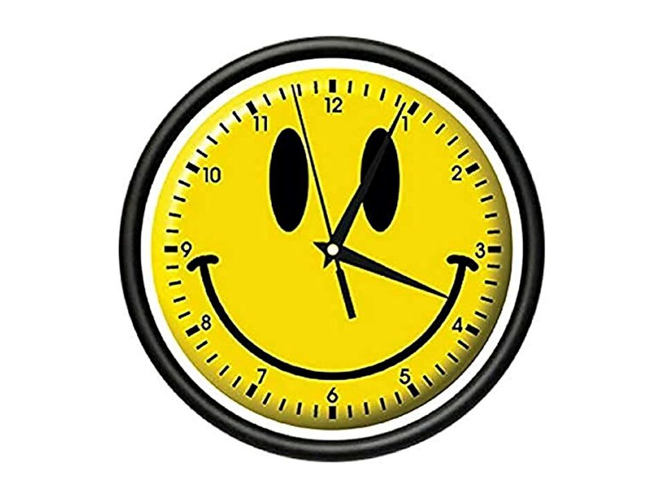 Smiley Happy Smilie Faces Wall Clock Bedroom Decor