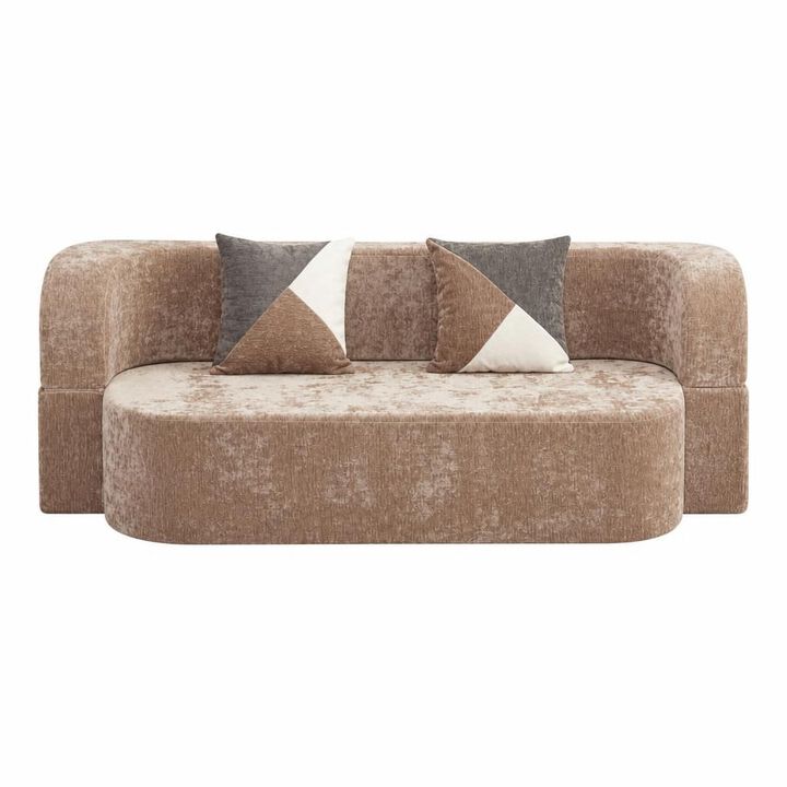 GOODSILO Convertible Eggshell Sleeper Sofa Bed with Plush Upholstery and 33D High Density Foam for Small Space Living Rooms Bedrooms Apartments