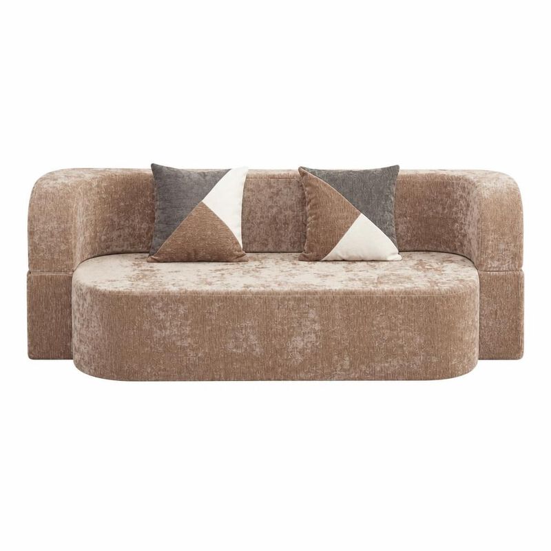 GOODSILO Convertible Eggshell Sleeper Sofa Bed with Plush Upholstery and 33D High Density Foam for Small Space Living Rooms Bedrooms Apartments image number 0