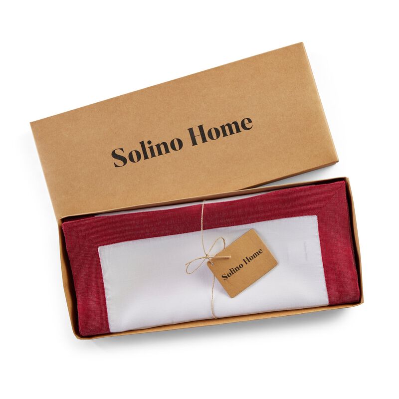 Christmas Linen Table Runner - Festive Edge, Solino Home