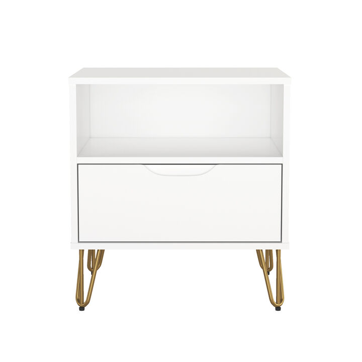 Avira White Nightstand