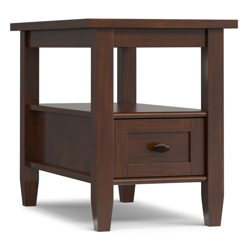 Warm Shaker 14 inch Wide Solid Wood Transitional Narrow Side Table image number 7