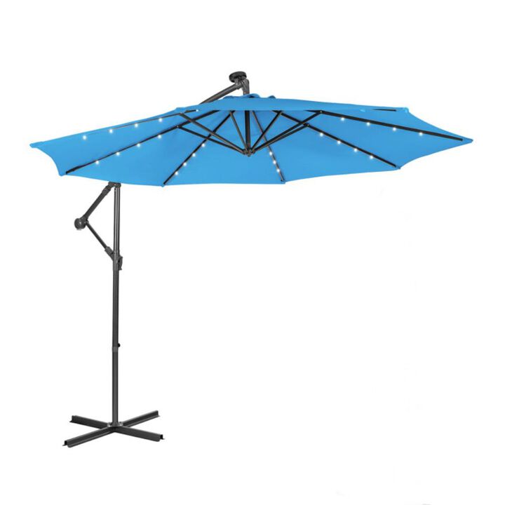 Hivvago 10 Feet Patio Cantilever Umbrella with Tilting System