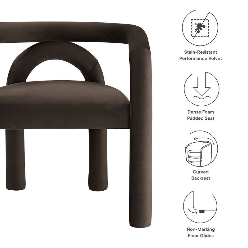 Astrid Performance Velvet Dining Chair image number 1