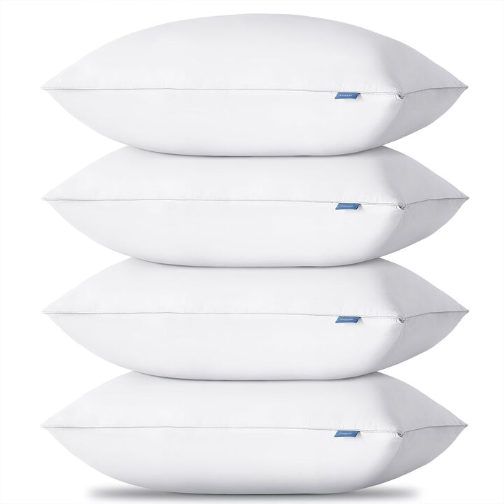 CozyLux Pillows Standard Size Set of 4, Hotel Quality Bed Pillows for Sleeping 4 Pack, Cooling Pillows for Side Back and Stomach