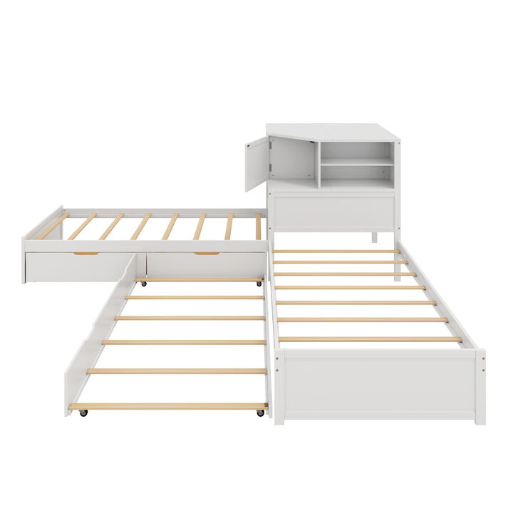 Merax L-Shaped 3-in-1 Multi-functional Combination Bed