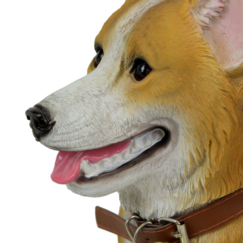 Jasper the Welsh Corgi Dog Realistic Lifelike Statue with Reversible Sign image number 2