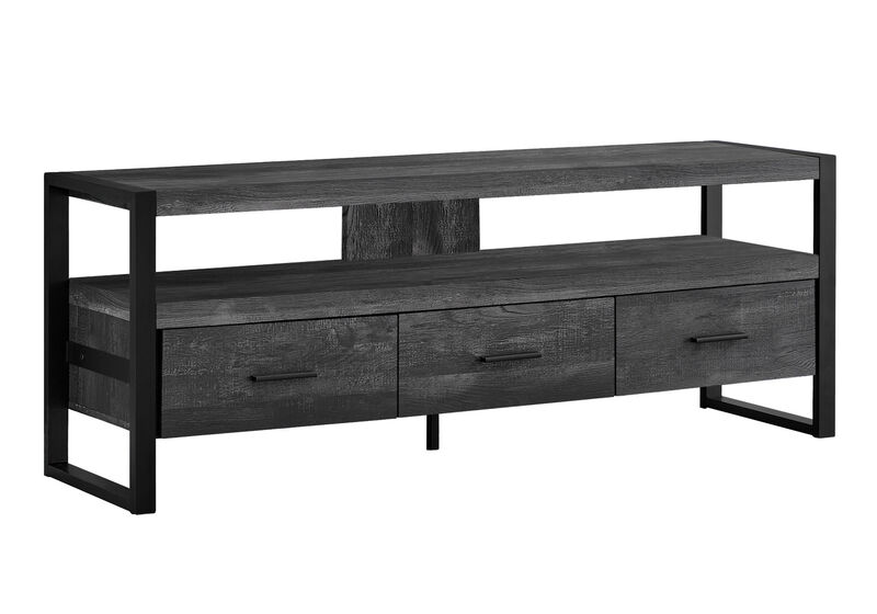 Enclosed Storage TV Stand with Cabinets &ndash; Stylish Entertainment Center for Organization and Display