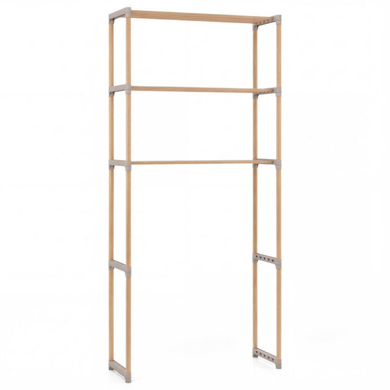 Over The Toilet 3 Tier Storage Shelf Rack with Open Shelves image number 0