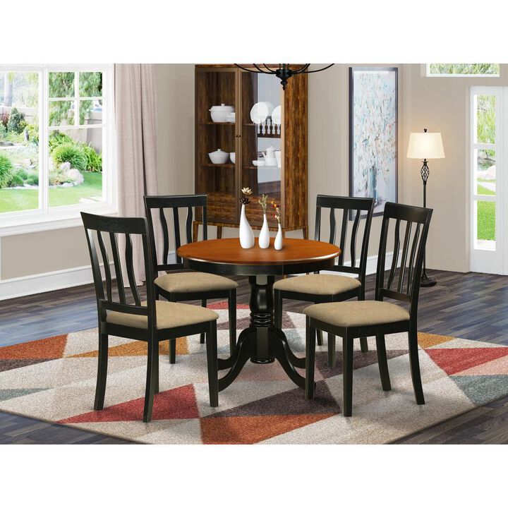 5 Pc Kitchen Table set-small Kitchen Table and 4 Kitchen Dining Chairs