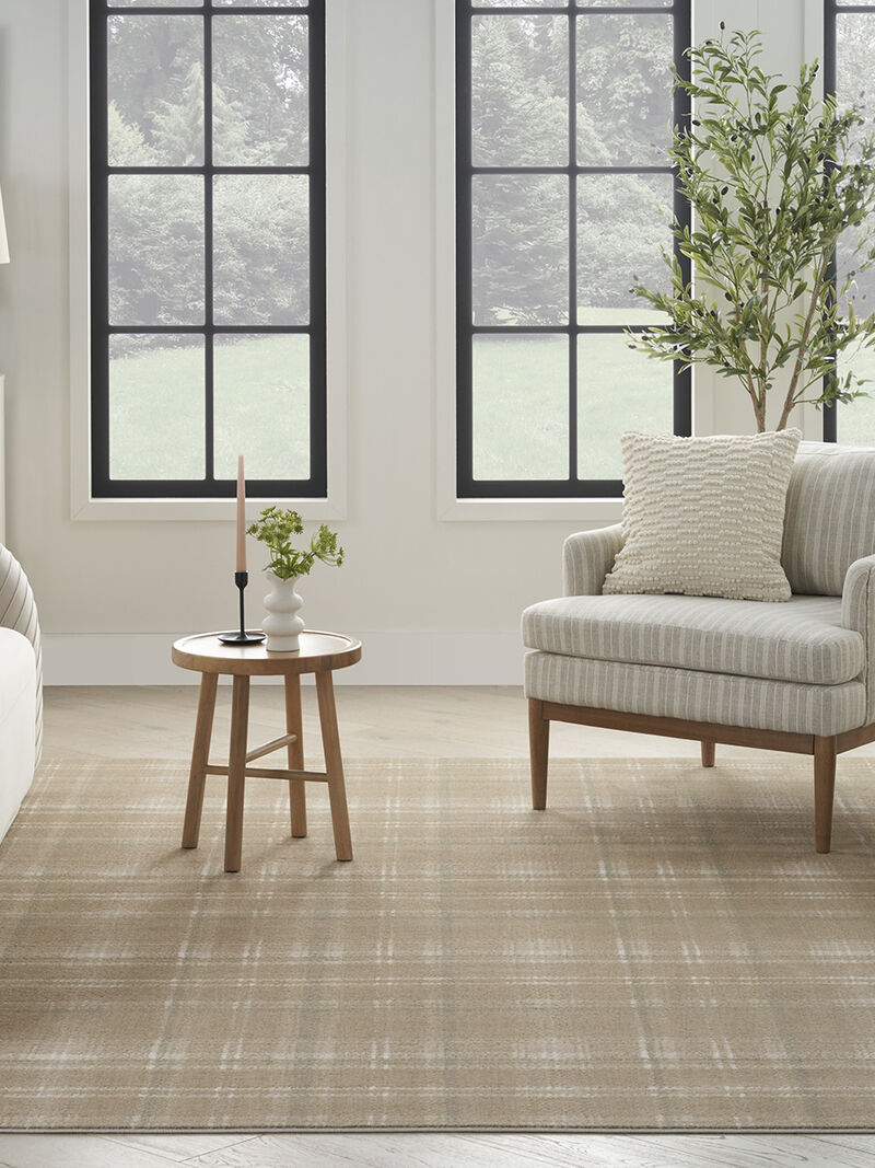Grafix GRF03 Taupe 5'3" x 7'3" Rug image number 3
