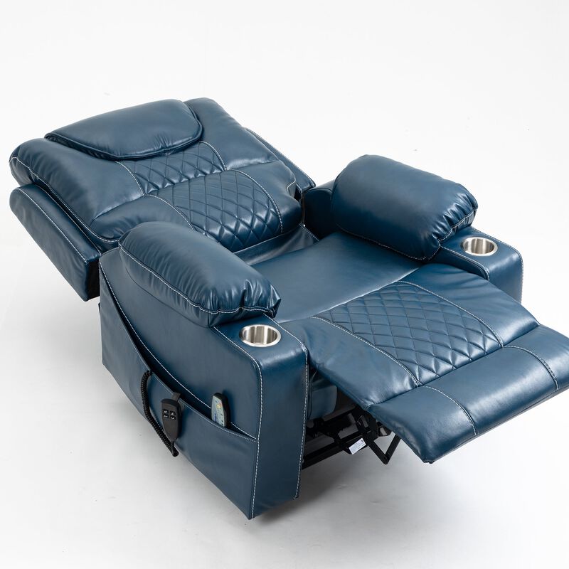 Leather Recliner Chair with 2 Cup Holder, Lounge Chair Power Lift Chair Relax Sofa Chair image number 3