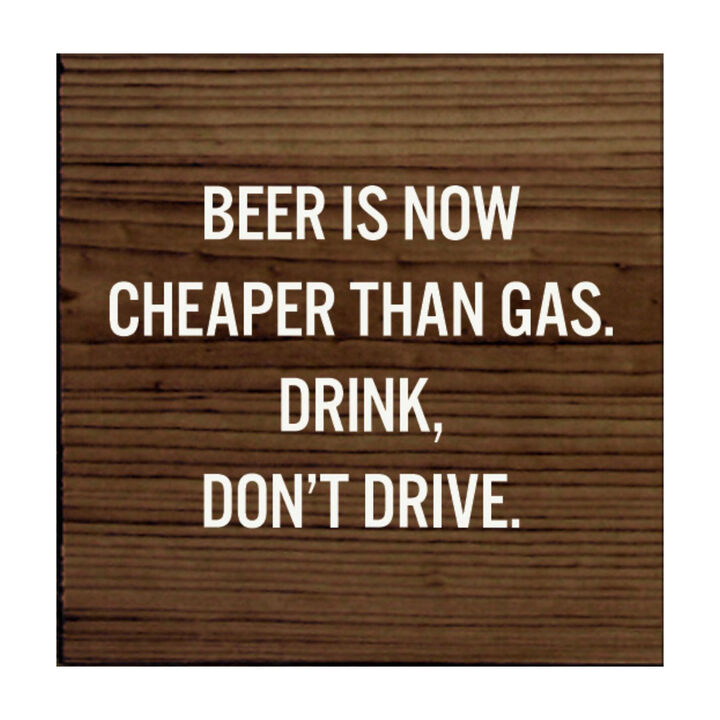 Funny Beer Quote Wooden Sign for Home Bar Man Cave Wall Decor