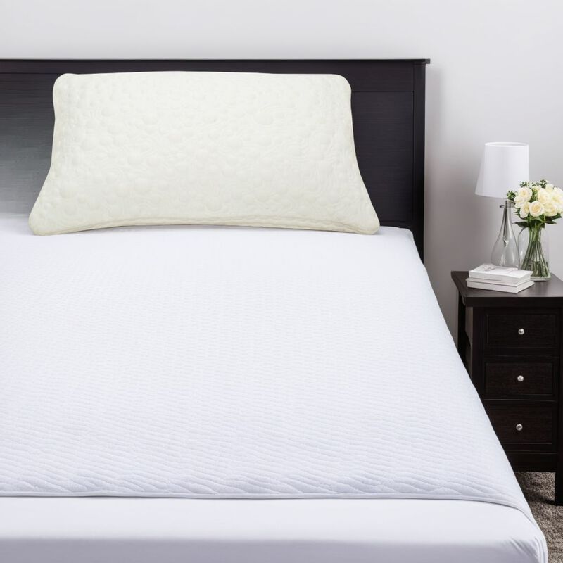 Tic Standard Pillow, Supportive Shredded Memory Foam, Polyester Cover - Benzara