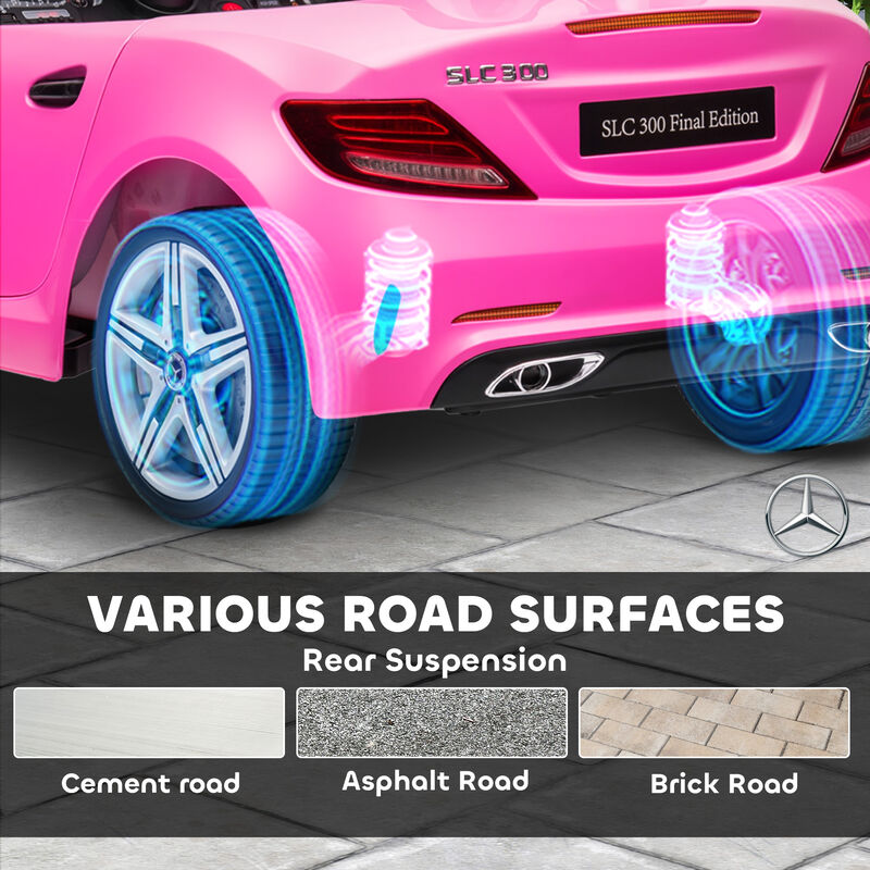 BreeBe Mercedes SLC 300 Licensed Kids Electric Car with Remote Control, 12V Battery Powered Kids Ride on Car with Music, Lights image number 6