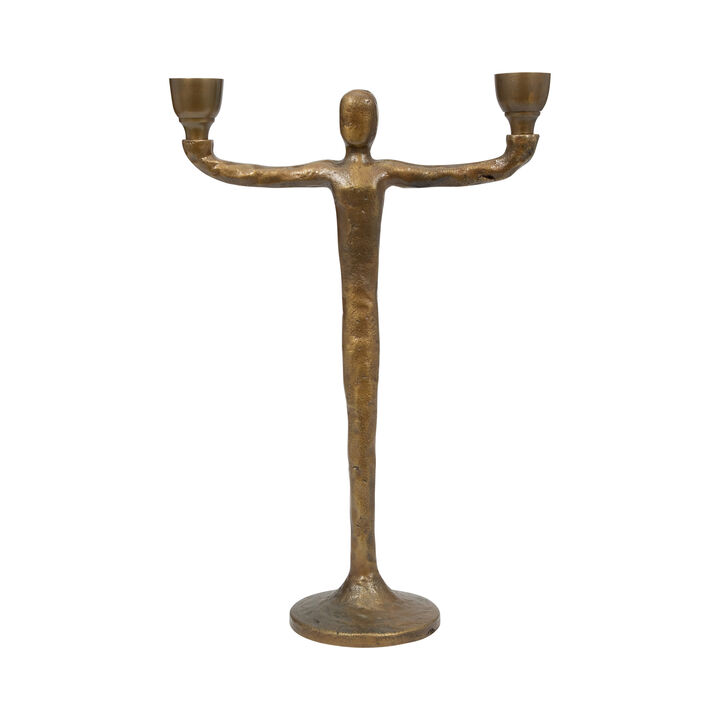 Metal 15" 2 Taper Candelabra