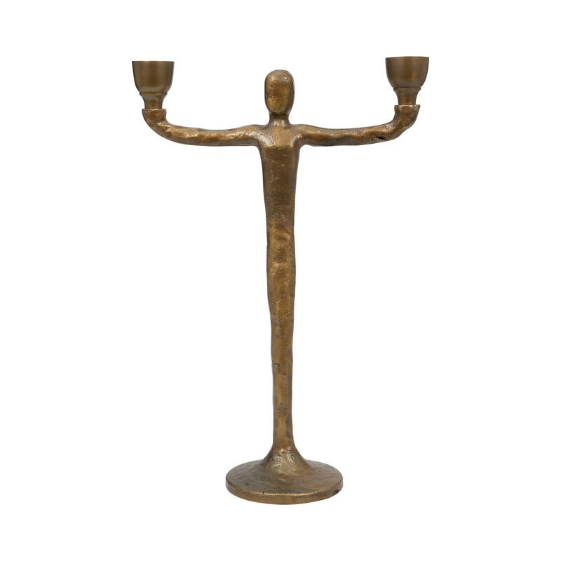 Metal 15" 2 Taper Candelabra image number 0