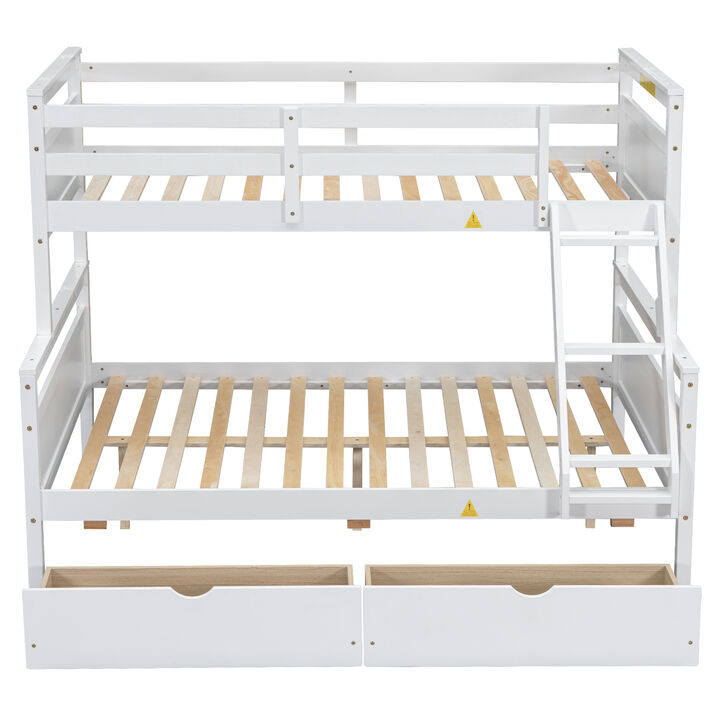 Merax Twin over Full Bunk Bed with Ladder