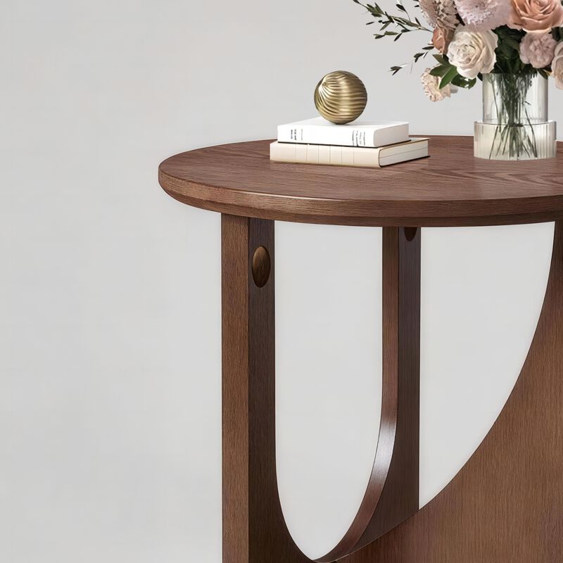 Pardhu Rustic Wood Side Table image number 3