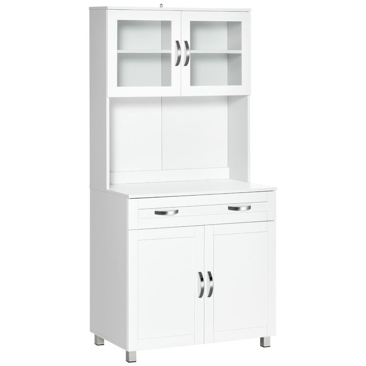 Hivvago Buffet with Hutch for Kitchen Storage and Display